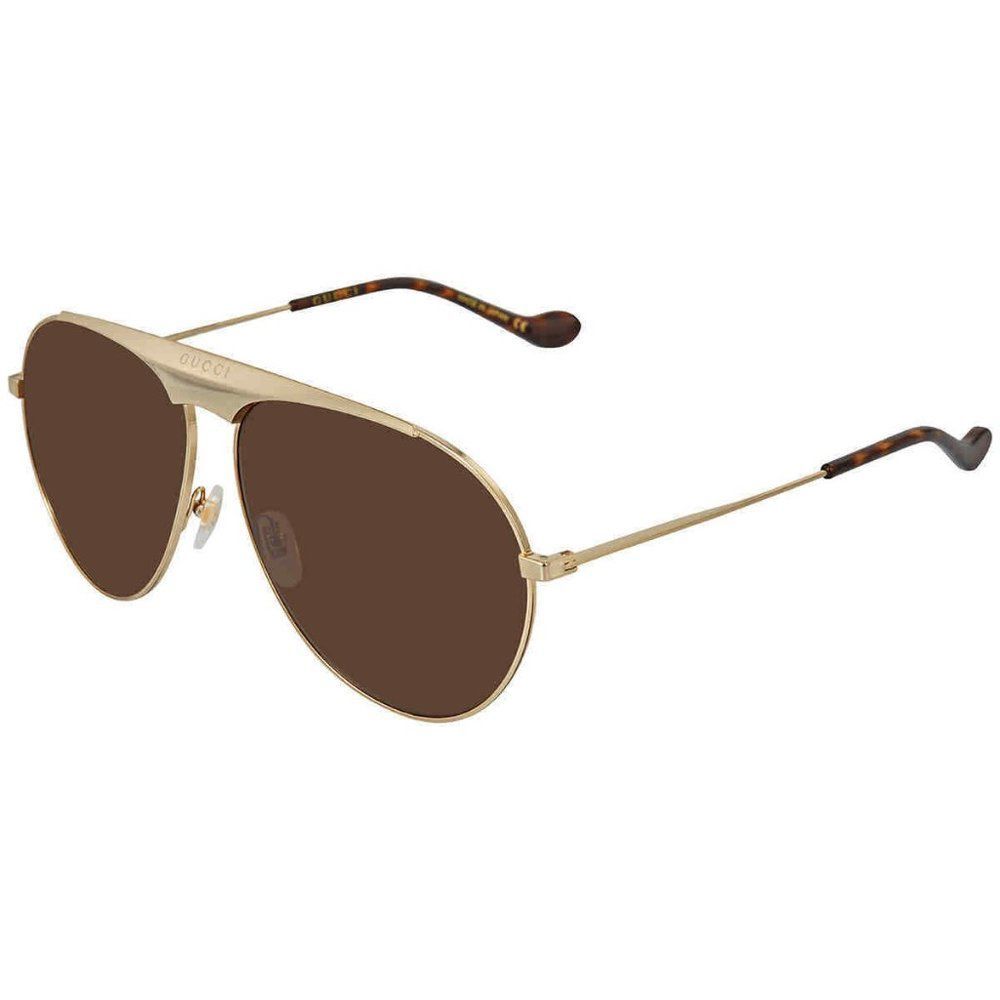 NEW Gucci Brown and Gold Square Men's Sunglasses